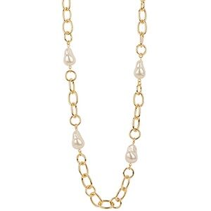 Baroque Pearl Station Long Necklace